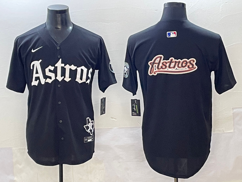 Men Houston Astros blank black MLB Nike 2025 jersey 12